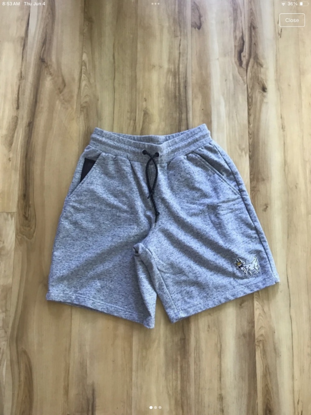 Goat USA gray active shorts size small